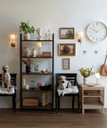 BSFHKLA Cordless Rechargeable Wall Sconce with Scalloped Fabric Shade and Remote, Brass Finish, USB, Dimmable LED Lighting(WhiteVelvet) in a cozy room setting with dogs.