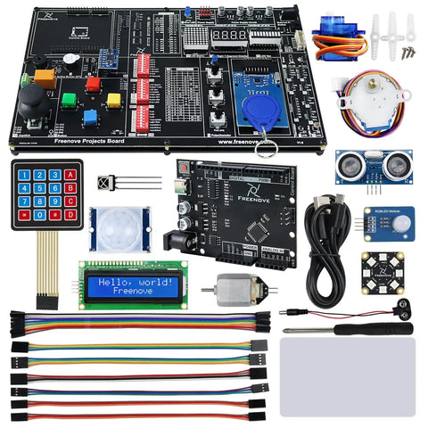 Projects Kit With Control Board V4 For Arduino IDE, 238 Page Detailed Tutorials, 46 Projects, No Soldering, Easy Wiring Components