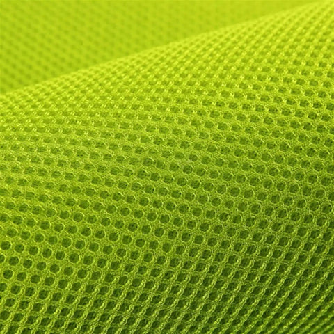 Close-up of green mesh fabric similar to Three Layer 3D Sandwich Mesh Fabric Elastic Mesh Cloth product focus for crafting and upholstery.