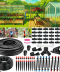 Drip Irrigation Kit For Garden And Lawn 213 Ft Easy Setup With 50 Ft Main Line And 163 Ft Branch Tubing Adjustable Drip Or Mist Nozzles