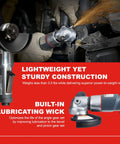 Tough As Nails Air Angle Grinder And Cutoff Tool With 4.5 Inch Wheel And 12000 RPM Motor for efficient metal finishing and deburring.