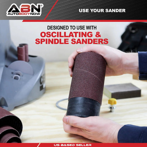 Aluminum Oxide Spindle Sanding Sleeves 18 Pack 4.5 Inch Length Assorted Grits 80 120 240 Half Inch To Three Inch Sandpaper For Woodworking