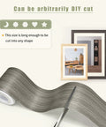 Premium Gray Wood Grain Peel And Stick Film 2.4 Inch By 15 Feet Self Adhesive Repair Wrap being cut for DIY projects.