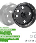 Electric Golf Cart Brake Drum Hub Assembly For EZGO TXT with components including washers, lock nuts, and lug bolts.