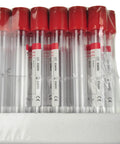 Veterinary Lab Vacuum Blood Collection Tubes No Additive 5ml Red Cap 100 Count for Vet Clinics, easy to use secure seal.