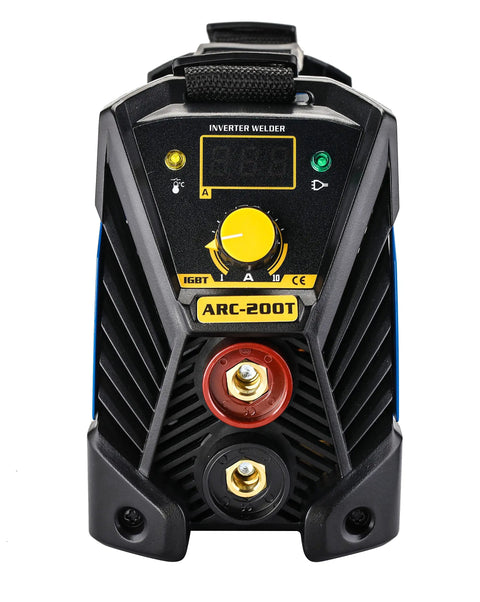 Front view of Stick Welder Arc Welding Machine With Hot Start, Arc Force, And Anti Stick Tech, 200 Amp Portable MMA Welder