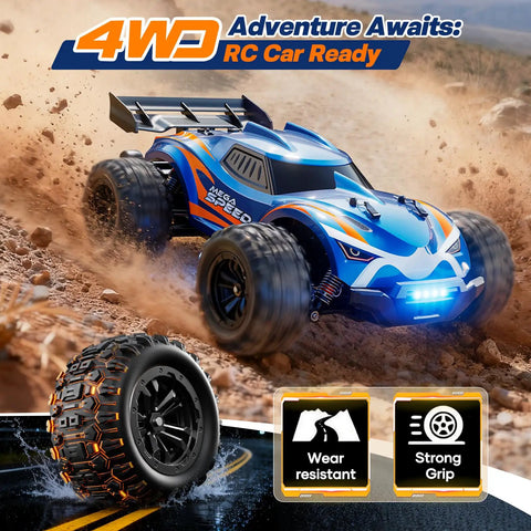 One Sixteenth Brushless Remote Control Car For Adults 64 KMH Off Road 4X4 All Terrain RC Monster Truck racing on dirt