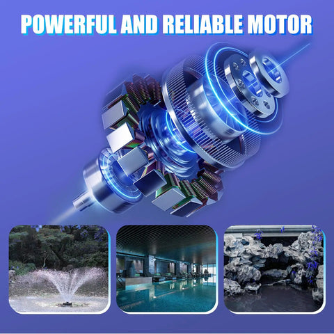 Powerful and reliable motor for Heavy Duty Submersible Pond And Sump Pump Delivering 5000 GPH With 20 Feet Max Head Blue Housing.