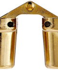 Hidden Zinc Invisible Hinge For Wood Or Metal Cabinets Mortise Mount Sleek Low Profile Bright Brass Exterior Finish