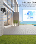 Installed Dual Band Bulb Security Cam With 5G And 2.4G WiFi, 2K Clarity, Outdoor Wireless Spotlight on modern building