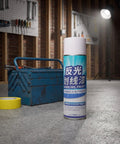 Zerodeko Pavement Striping Paint, Reflective Night Road Visibility Spray in a workshop setting with tools.