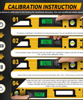 Calibration instructions for 24 Inch Digital Level Featuring A Slick LCD Display And Kickass Magnetic Back.