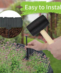 Installing Imitation Stone Look Garden Edge Kit, 16 Ft Landscape Border For Flower Beds, Flexible Plastic No Dig Edging