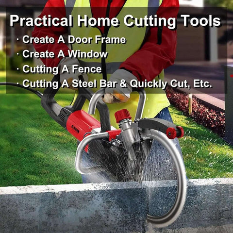 Tough As Nails Brushless Concrete Ring Saw With Integrated Dust Extraction Linkage Pump For Deep Wall Cutting And Precision Slotting Knockout Motor Handles rocky surfaces while cutting through concrete.