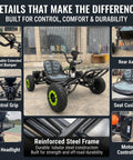 Electric Go Kart For Adults And Teens, 48V 20Ah Battery, 2000W Motor, All Terrain 6 Inch Tires, Off Road Thrill Ride details