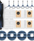 Omni C20 accessory kit for eufy Omni C20; blue rolling brush, 6 side brushes, 4 filters, 4 dust bags, 4 mop pads