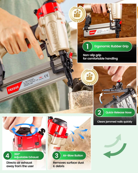 No Sweat 18 Gauge Two In One Pneumatic Nail Gun And Staple Gun Combo Delivering Knockout Drive For Stress Free Diy Builds And Trim Work With All The Fasteners You Actually Need