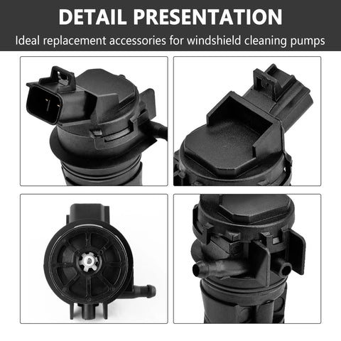 Detail views of Plug And Play Windshield Washer Pump Replacement Kit With Grommet 12V For Toyota Lexus Mazda Honda Fits OEM 85330-60190