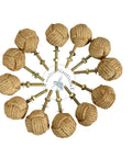 12 Pack Nautical Jute Rope Cabinet Knobs Set For Beachy Coastal Home Decor Easy Install Drawer Pulls And Door Handles Handmade Rope Knot Cabinet Hardware Perfect For Cabinets Dressers And Cupboards, top view