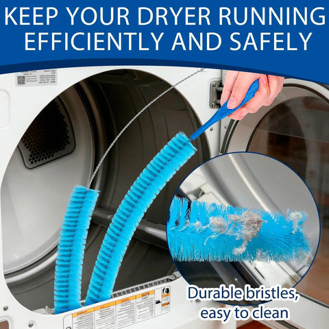 All In One Dryer Vent Cleaning Kit With Flexible Hose And Lint Brush Set in use cleaning dryer vent