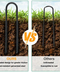 Comparison of 8 Inch Rebar Garden Stakes Tough As Nails Ten Pack U Hook Metal Stakes Rust Proof Electrostatic Finish versus others