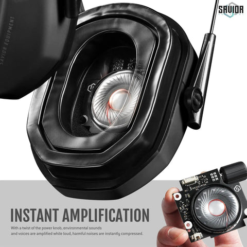 Close-up of Apollo Electronic Earmuffs For Shooting With Gel Ear Pads 24 Decibel NRR Noise Cancelling Ear Protection Headset part.
