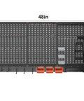 Heavy Duty Metal Pegboard Wall Organizer System For Garage Use 109 Piece Kit with bins, hooks, and black steel panels