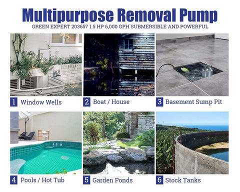 One Point Five Hp Submersible Sump Pump Brings Real Grunt To Move Six Thousand Gallons An Hour in a basement sump pit for effective water removal.