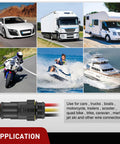 Application of 3 Pin Waterproof Electrical Connector Set for Cars, Trucks, Motorcycles, Boats, and More for Secure Wiring