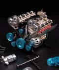 Hands On V8 Engine Model Kit That Actually Runs, Metal Gearhead Friendly DIY Car Engine Build With 500 Plus Parts displayed