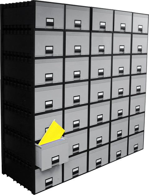 Heavy Duty Archive File Storage Box With 24 Inch Depth, Stackable Up To Ten High, Label Holder, 50 Percent Post Consumer Material