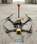Beefy Long Range RHCP FPV Antenna For 5.8GHz Drones installed on racing drone, 150mm IPEX UFL Connector, 2.5 dBi gain visible