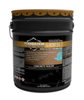 Top Tier Brown Tinted Concrete Sealer With High Gloss Glow Up Solvent Based Cure And Seal In A 5 Gallon Size container.