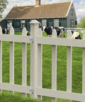 Fence with Heavy Duty Wall Mount Gate Hinges For Farm And Chain Link Fences With Five Eighths Inch Hinge Pin 2 Pack