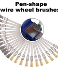 72 Pack Brass And Steel Wire Wheel Brushes Set With One Eighth Inch Shank For Rotary Tools Rust Removal Paint Stripping Burr