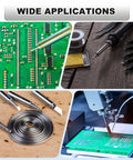 Five Pack 900M Internally Heated Solder Tips with Cleaning Sponge Pad displayed in various applications and setups