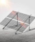 50 Inch Solar Panel Mounting Brackets With 0-90 Degree Adjustable Tilt, lightweight aluminum for 100-550W panels, ground setup