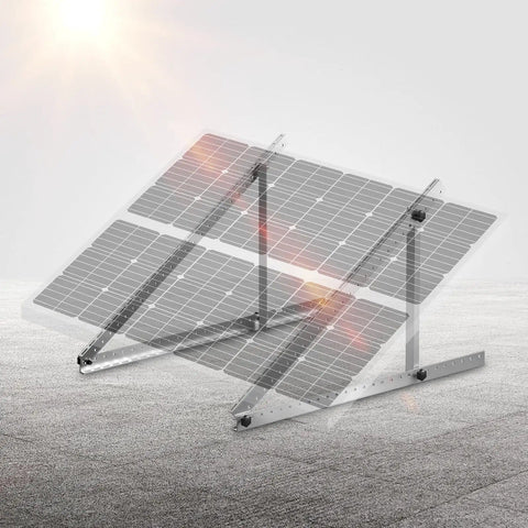 50 Inch Solar Panel Mounting Brackets With 0-90 Degree Adjustable Tilt, lightweight aluminum for 100-550W panels, ground setup