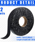 Two Rolls Asphalt Crack Filler Tape, 3.15 Inch Wide, 50 Feet Each, DIY Friendly Driveway And Road Repair Tape, black roll shown