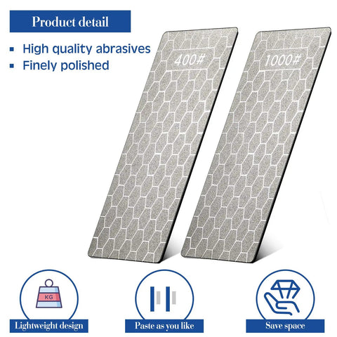 Four Pieces Diamond Sharpening Stone Grit Diamond Plate Honing Stone for kitchen sharpening 400 and 1000 grit