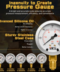 Hydraulic Pressure Test Kit With Five Gauges 150 1500 3500 6000 9000 Psi 14 Tee Connectors 5 Test Hoses And 13 Couplings visible.