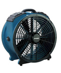 Real Heavy Lifter One Third Hp Sealed Motor Axial Air Mover Fan With Snappy Variable Speed Switch And Three Hour Timer Blue, side view of air mover.
