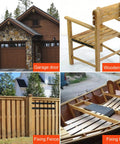 Built Tough Heavy Duty Mending Plates Black Corner Brackets 10 Inch used for fixing fence and securing wooden chair.