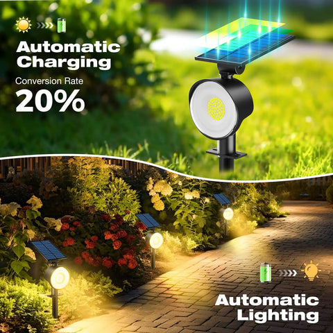 Kick Up Your Backyard Game With Pro Grade Solar Spot Lights Outdoor Waterproof, Fully Adjustable Landscape Lighting, Smart Sun Tracking Panels, Heavy Duty Weatherproof Design For Serious Nighttime Vibes