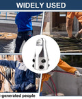 Heavy Duty 4000 Lbs Wire Puller With Four Slots For Electricians used by workers pulling large cables for electrical tasks.