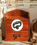 Solid As A Rock Matte Black Ring Knobs For Kitchen Cabinets And Bedroom Drawers Vintage Drop Design Furniture Pulls Hardware Bundle Comes With Screws For No Sweat Quick Install Upgrade on a wooden drawer.