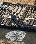 Sturdy Plastic Strapping Kit With Iron Buckle 1Kg Pack Of Banding Clips And Seals for industrial use next to tool kit