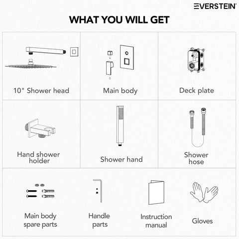 Top Shelf 10 Inch Rainfall Shower System With Adjustable Handheld Spray And Wall Mount Valve In Slick Matte Black Finish For Heavy Duty High Pressure Bathroom Upgrades