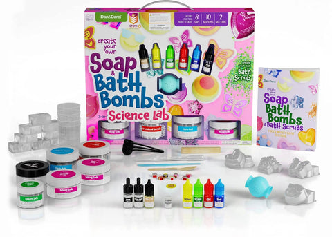 Soap And Bath Bomb Making Kit For Kids 3 In 1 Spa Science Lab Craft Set For Girls And Boys Ages 6 12 Diy Experiments And Gifts Pack