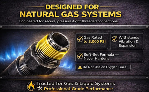 All Purpose Pipe Dope Pro Grade Thread Sealant With High Viscosity And Low Odor For All Piping Types Soft Set Formula Yellow 1 Fl Oz Tube Safe For Potable Water And Natural Gas Lines, designed for gas systems